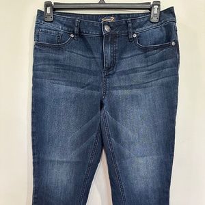 SEVEN7 Medium Wash Skinny Cropped Capri Jeans - Size 12